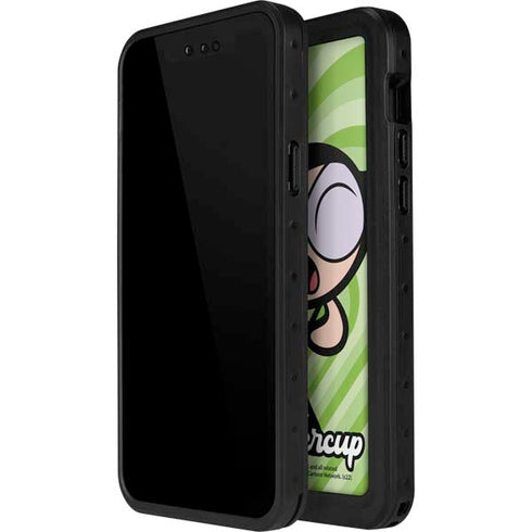 Cartoon Network Powerpuff Girls Buttercup Green Hearts iPhone 15 Waterproof Case